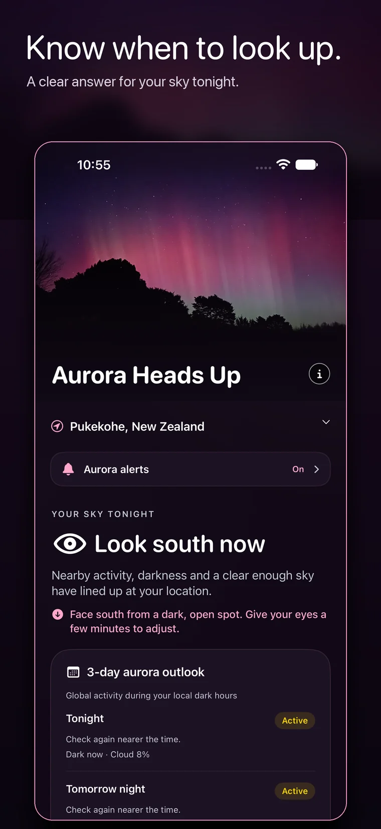 Tonight's local aurora answer